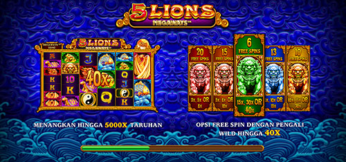 5 Lions Megaways — tangkapan layar 3