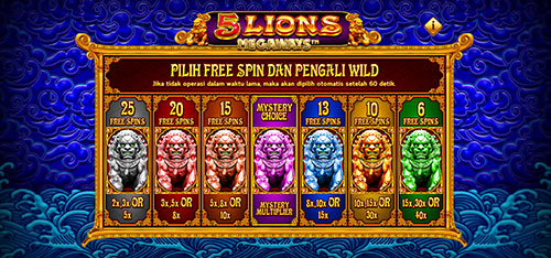 5 Lions Megaways — tangkapan layar 4