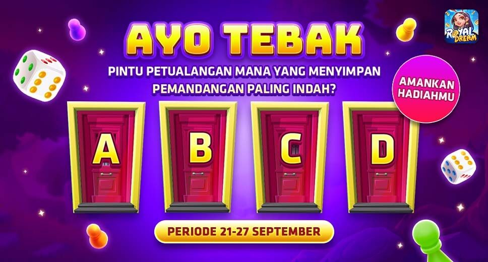 Event Mingguan Royal Dream 21–27 September 2026: Tebak Pintu Petualangan